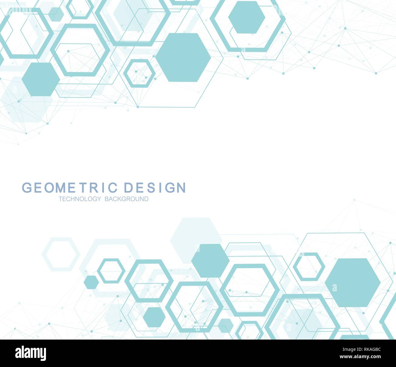 Résumé Contexte hexagonal. Structures moléculaires hexagonale. Arrière-plan de la technologie futuriste dans la science du style. Arrière-plan de l'hexagonal graphique Illustration de Vecteur