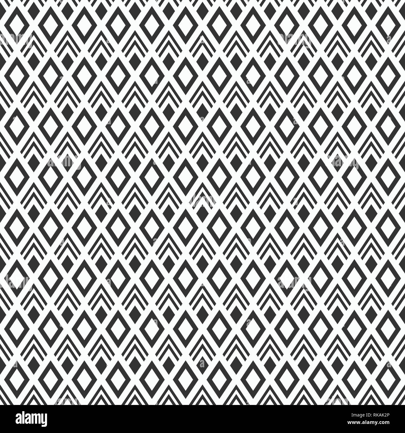 Géométrie transparente moderne tendance. Modèle d'Arrowhead. Motif losanges. Résumé Contexte vecteur géométrique. Oreiller imprimer. Retro monochrome de texture. Illustration de Vecteur