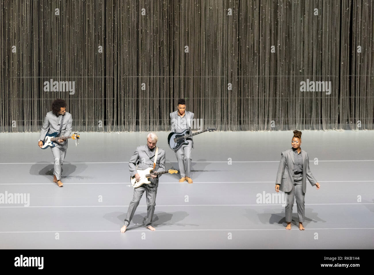 David Byrne's American Utopia tour Premier Direct Arena, Leeds, UK, 21 Octobre 2018 Banque D'Images