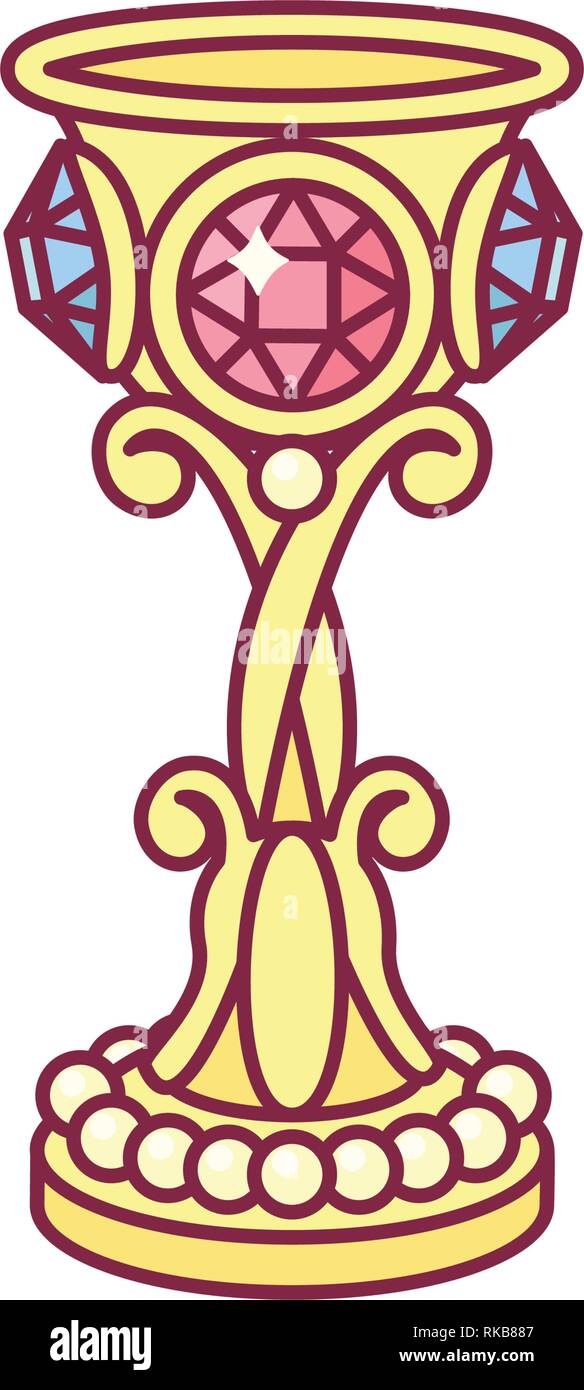 Vector golden goblet, calice, bol, mug, tasse Illustration de Vecteur