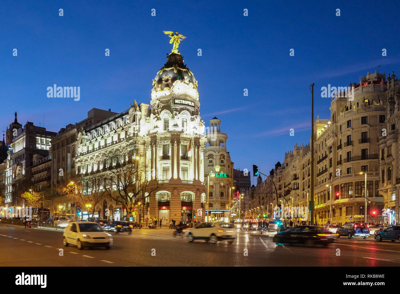 Bâtiment Metropolis, Madrid Banque D'Images