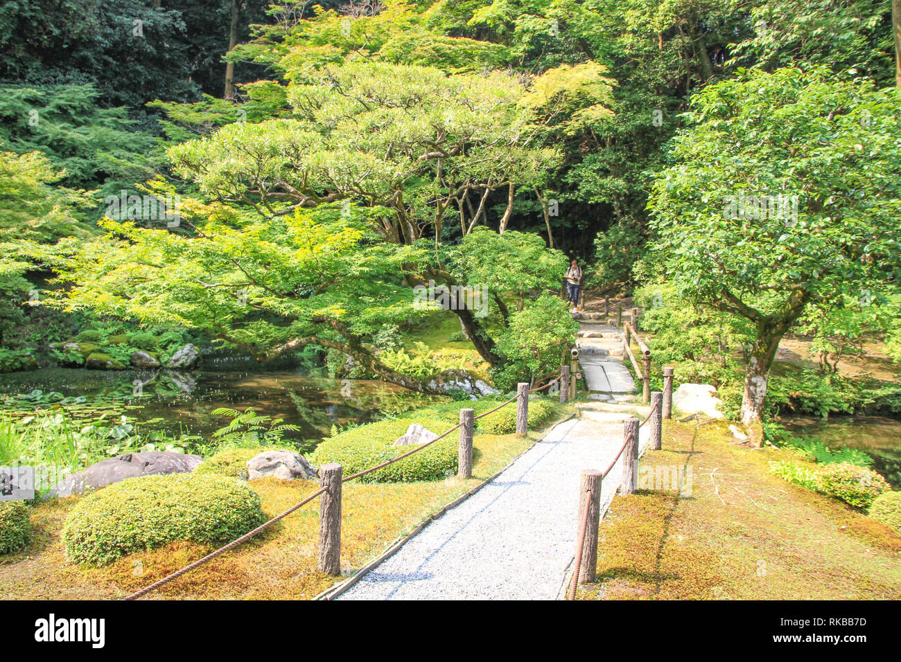 Belle architecture de jardin japonais Koko-en garden, Japon Banque D'Images