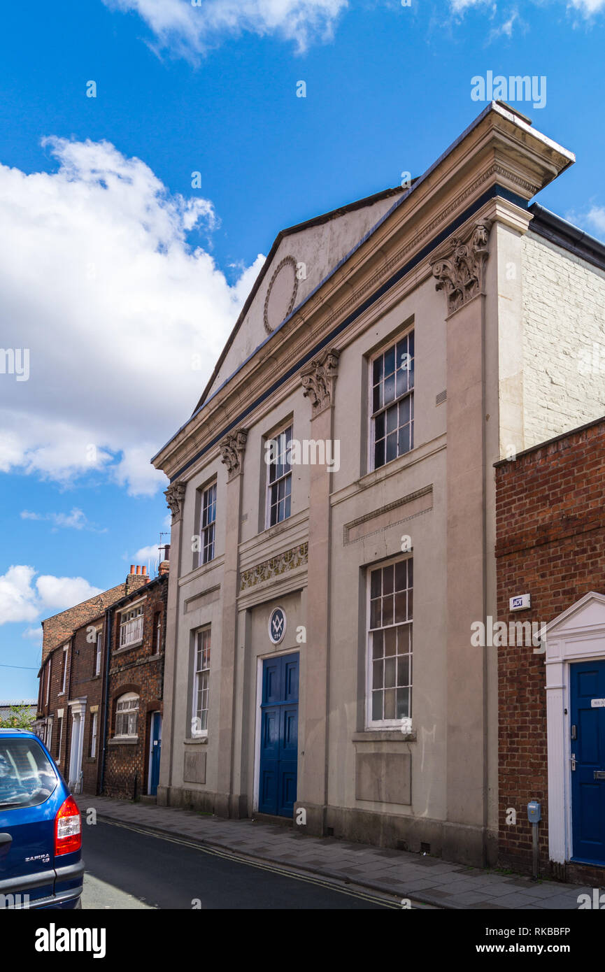Beverley masonic hall, de style néo-classique, 1928,Trinity Lane, East Riding, Beverley, Yorkshire, Angleterre Banque D'Images