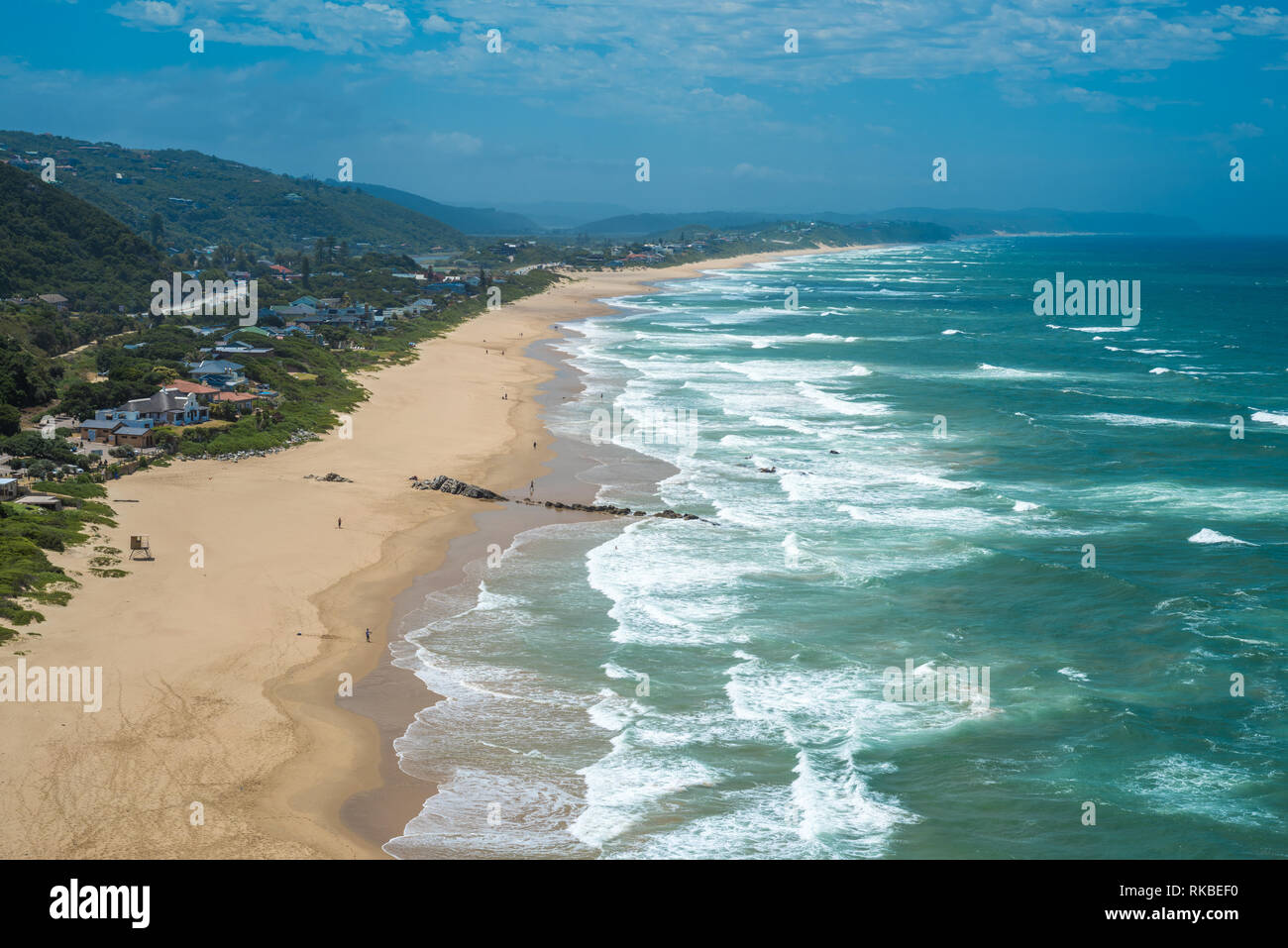 Plage sauvage à la Route des Jardins, Afrique du Sud Banque D'Images