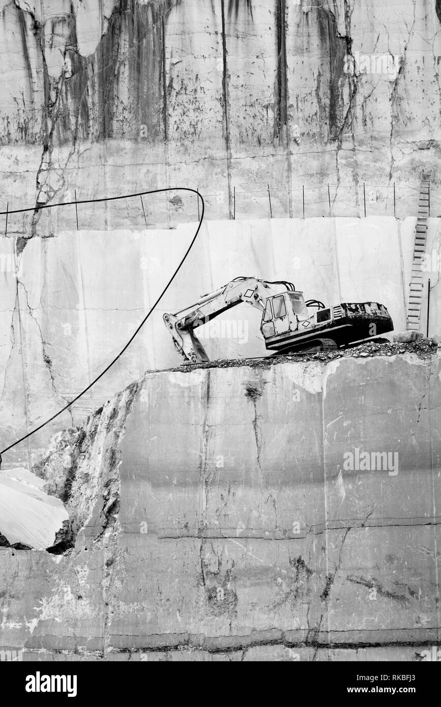 La carrière de marbre. Banque D'Images