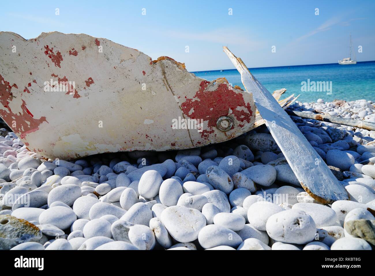 Plage de la grotte de Diros en Grèce Banque D'Images