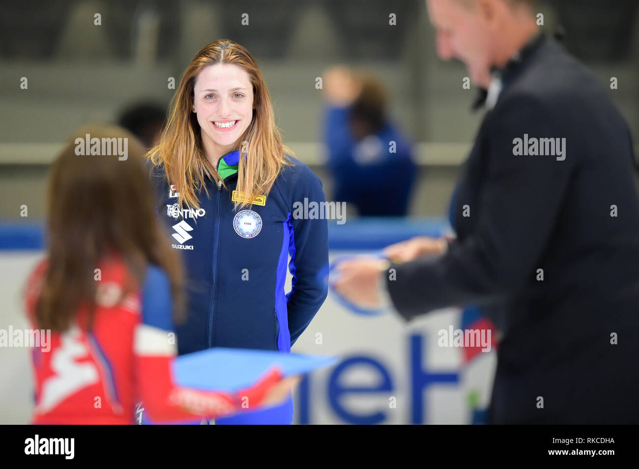 Torino, Italie. 10 Février, 2019. La Coupe du monde ISU de patinage de vitesse courte piste qui a eu lieu à la patinoire De Amicis 32 Torino. Dans l'image Martina VALCEPINA LIR. Damiano Benedetto/ Alamy Live News Banque D'Images