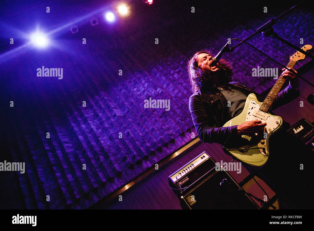 Cambridge, UK. 10 Février, 2019. Groupe de rock indépendant américain Gringo Star perfoms live au Centre du Champ de l'histoire en soutenant Eddington band ...et vous s'en vont. Richard Etteridge / Alamy Live News Banque D'Images