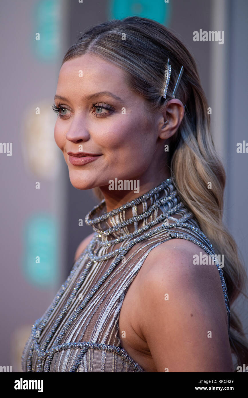 Londres, Royaume-Uni. 10 fév, 2019. Laura Whitmore assiste à l'EE British Academy Film Awards au Royal Albert Hall, Londres, Angleterre le 10 février 2019 Crédit : Gary Mitchell, GMP Media/Alamy Live News Banque D'Images