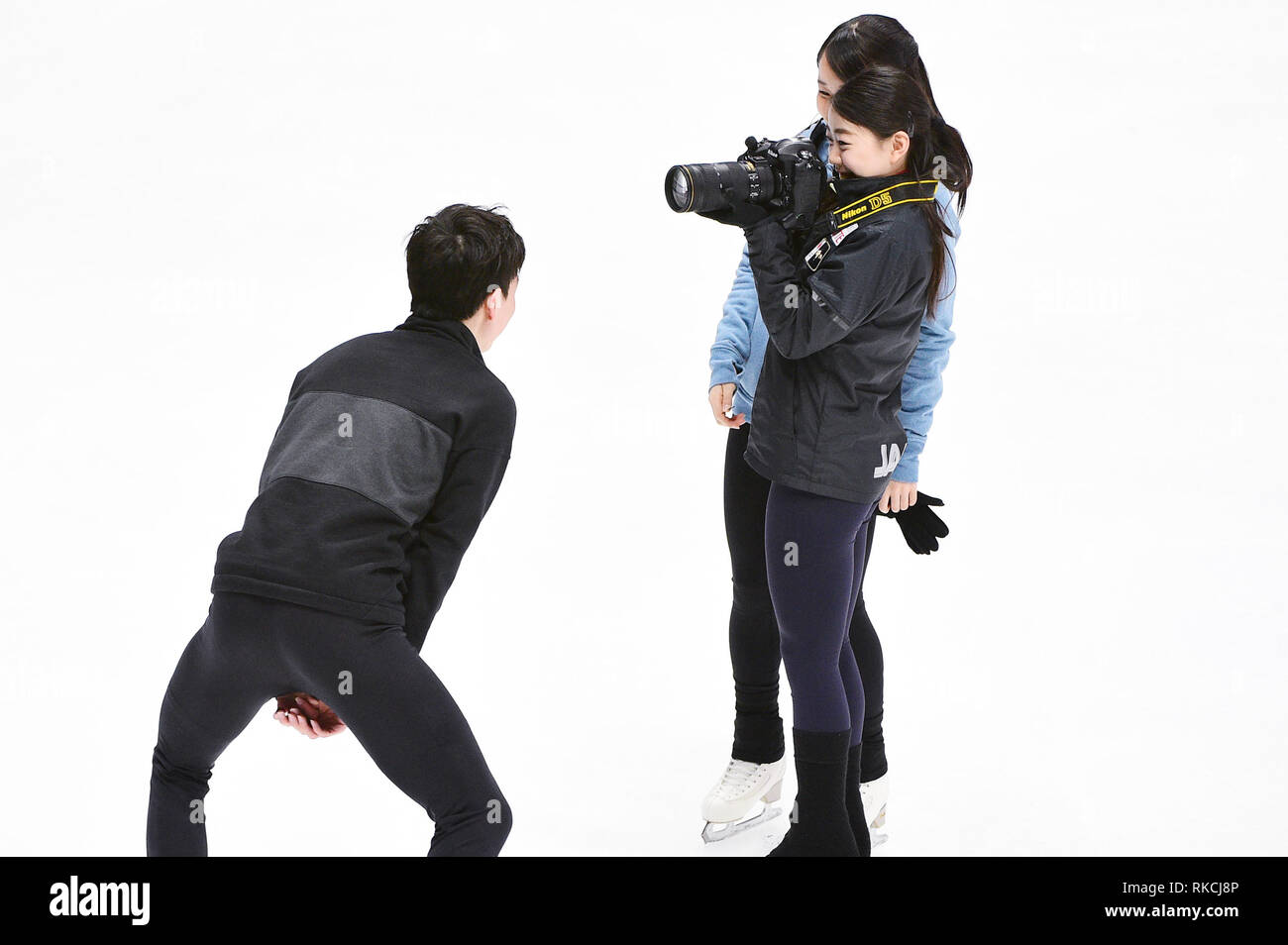 Anaheim, États-Unis. 10 fév, 2019. Mai Mihara (JPN), Rika Kihira (JPN), le 10 février 2019 - Patinage Artistique : ISU Four Continents Figure Skating Championships 2019, pratique pour exposition au Honda Center d'Anaheim, États-Unis. Crédit : par Itaru Chiba/AFLO/Alamy Live News Banque D'Images