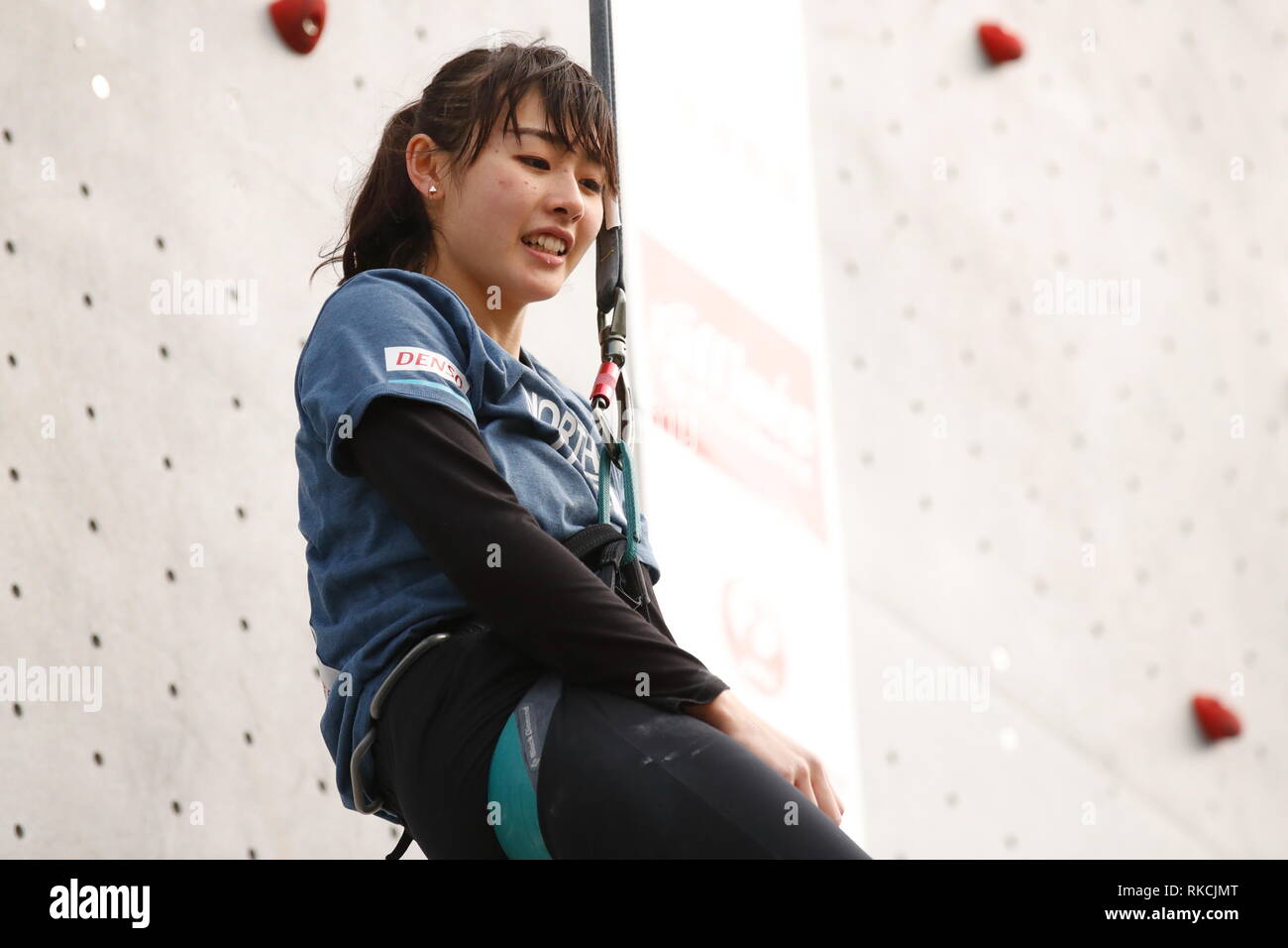 Tokyo, Japon. 10 fév, 2019. L'escalade sportive l'Oti Futaba 1ère vitesse : la Japan Cup Finale de la femme Moripark au Village de plein air à Tokyo, au Japon . Credit : Sho Tamura/AFLO SPORT/Alamy Live News Banque D'Images