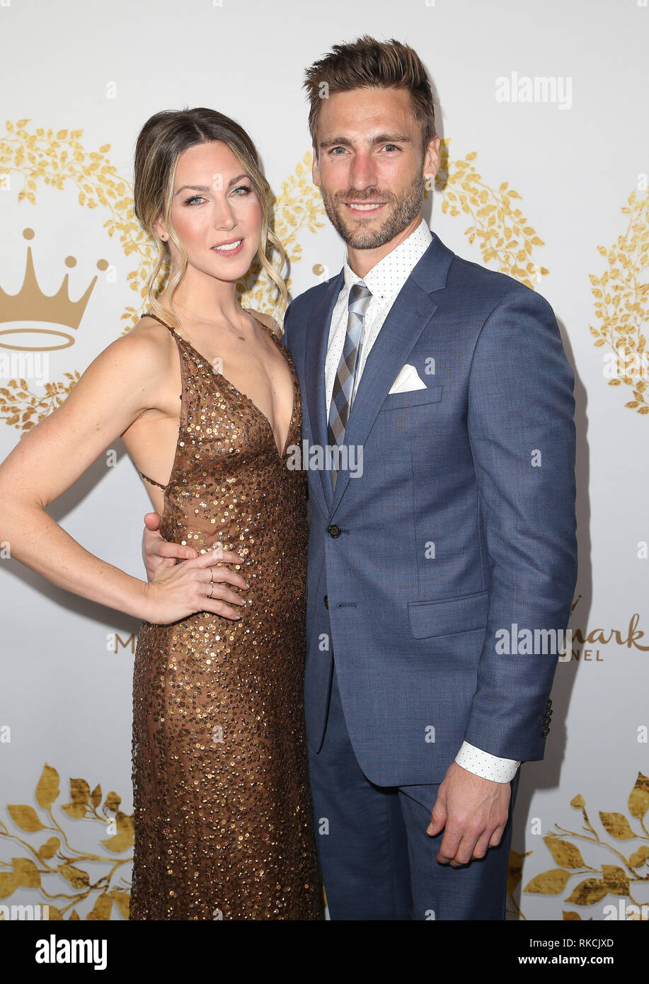 Pasadena, Californie, 9 février 2019 - États-Unis - 9 février 2019 - Pasadena, Californie - Cassandra Troy, Andrew Walker. Hallmark Channel et Hallmark Movies and Mysteries 2019 Winter TCA Event tenu à Tournament House. Crédit photo : Faye SadouAdMedia Banque D'Images