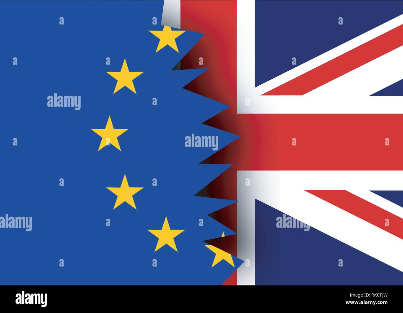 Brexit United Kingdom (UK) Élection générale 2017 vector illustration. Boîte de scrutin comme British Union Jack flag. Royaume-uni vote. Illustration de Vecteur