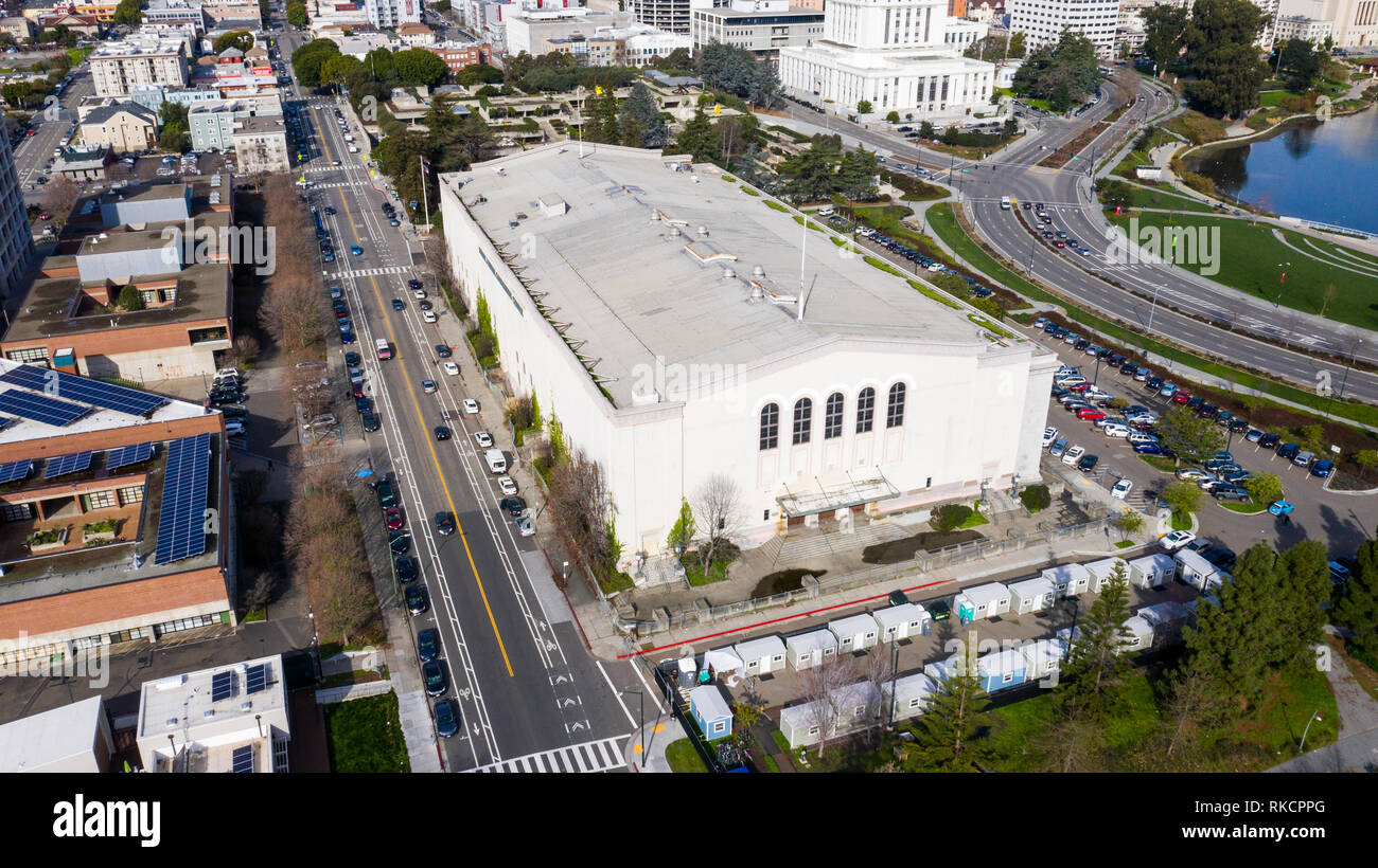 1914 Kaiser Convention Center, bâtiment d'intérêt historique, Oakland, CA, USA Banque D'Images