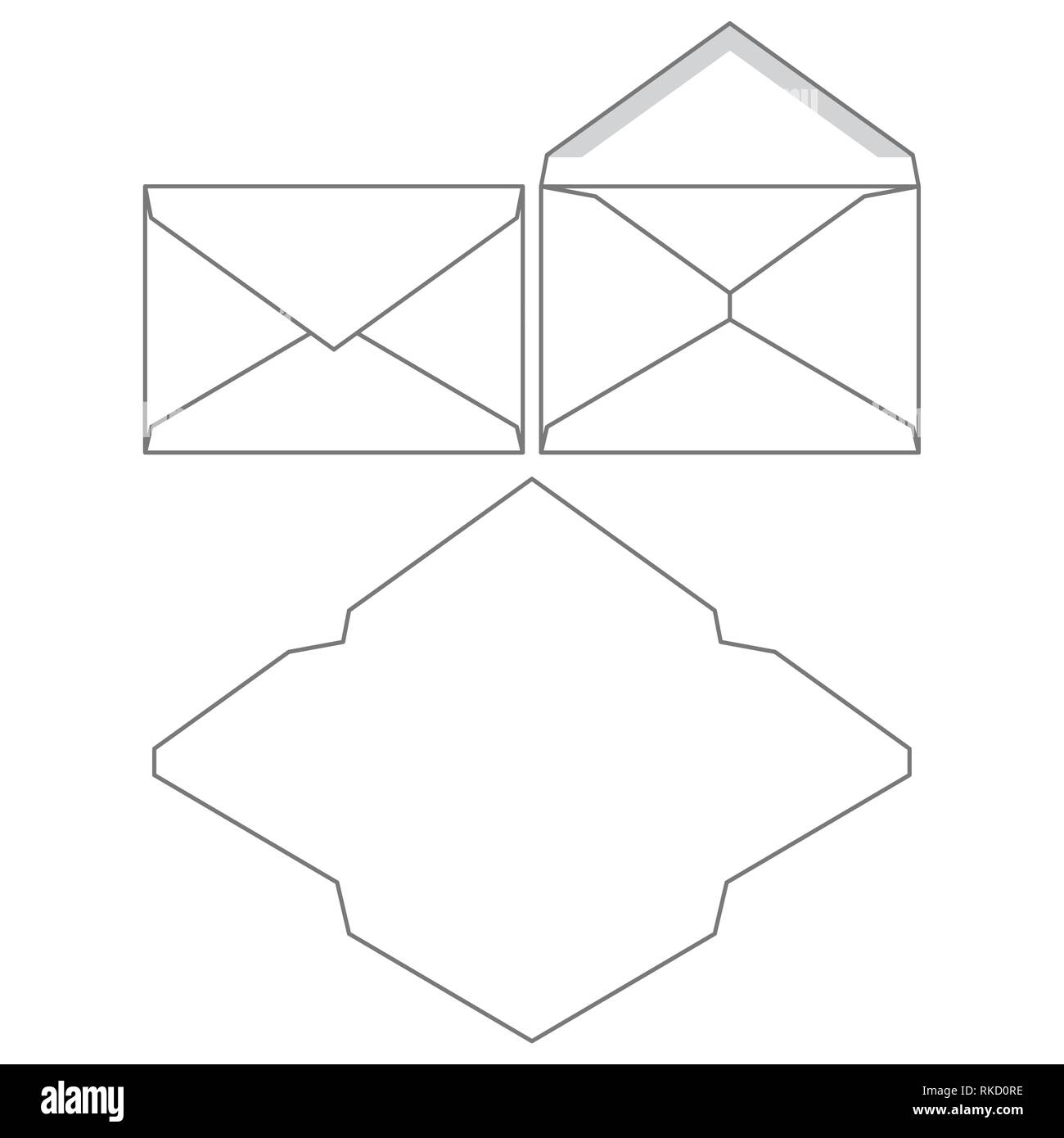 Ensemble d'enveloppes vides. Vector illustration et patron enveloppe pour  votre conception Image Vectorielle Stock - Alamy