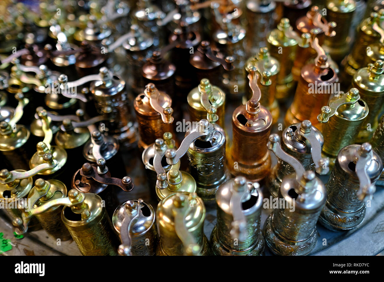 Les moulins à café au bazar Bascarsija à Sarajevo, Bosnie-et-Herzégovine  Photo Stock