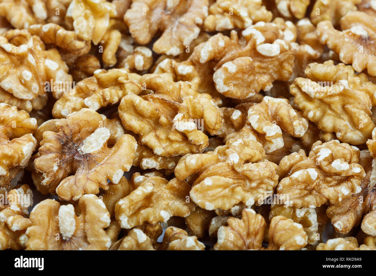 La nourriture cuite jaune noyer, background, Close up. Banque D'Images