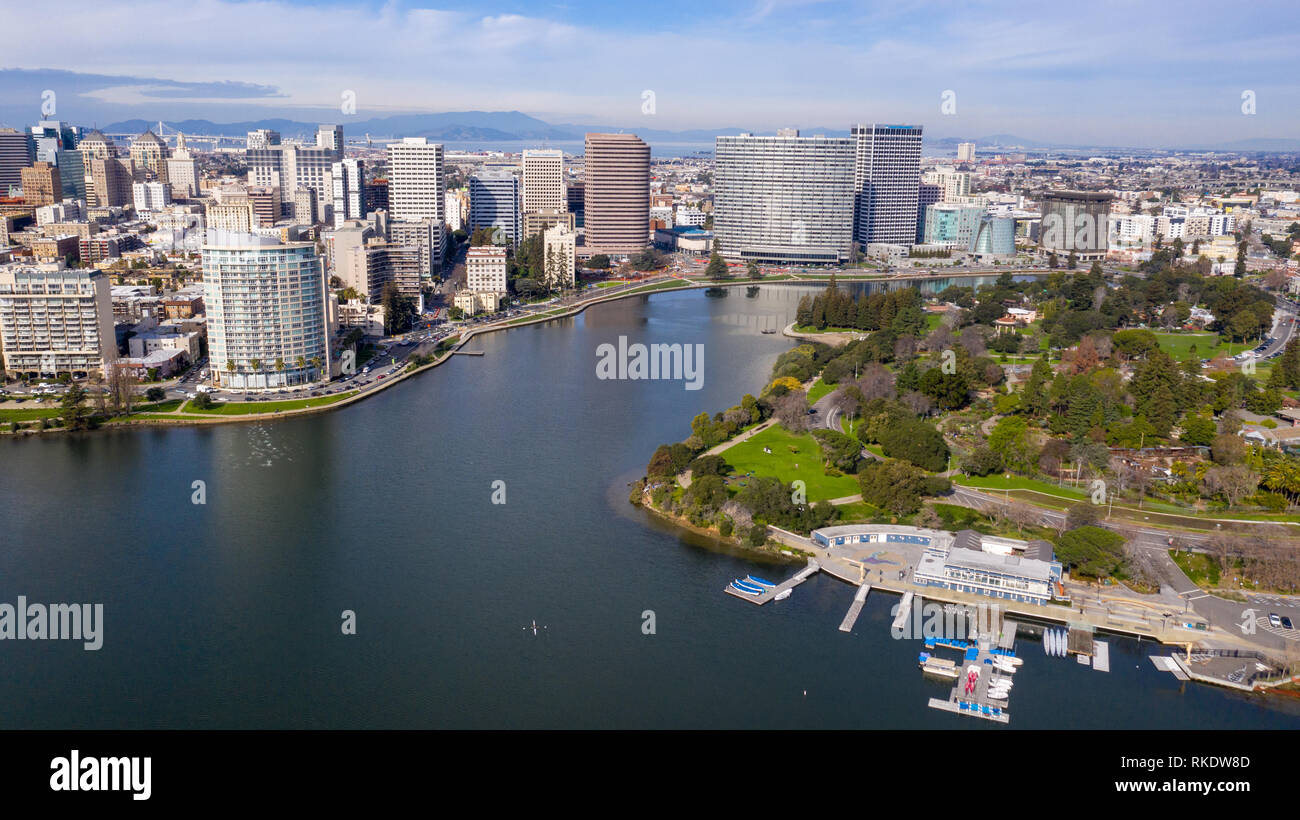 Lakeside Park, Lake Merritt, Oakland, CA, USA Banque D'Images