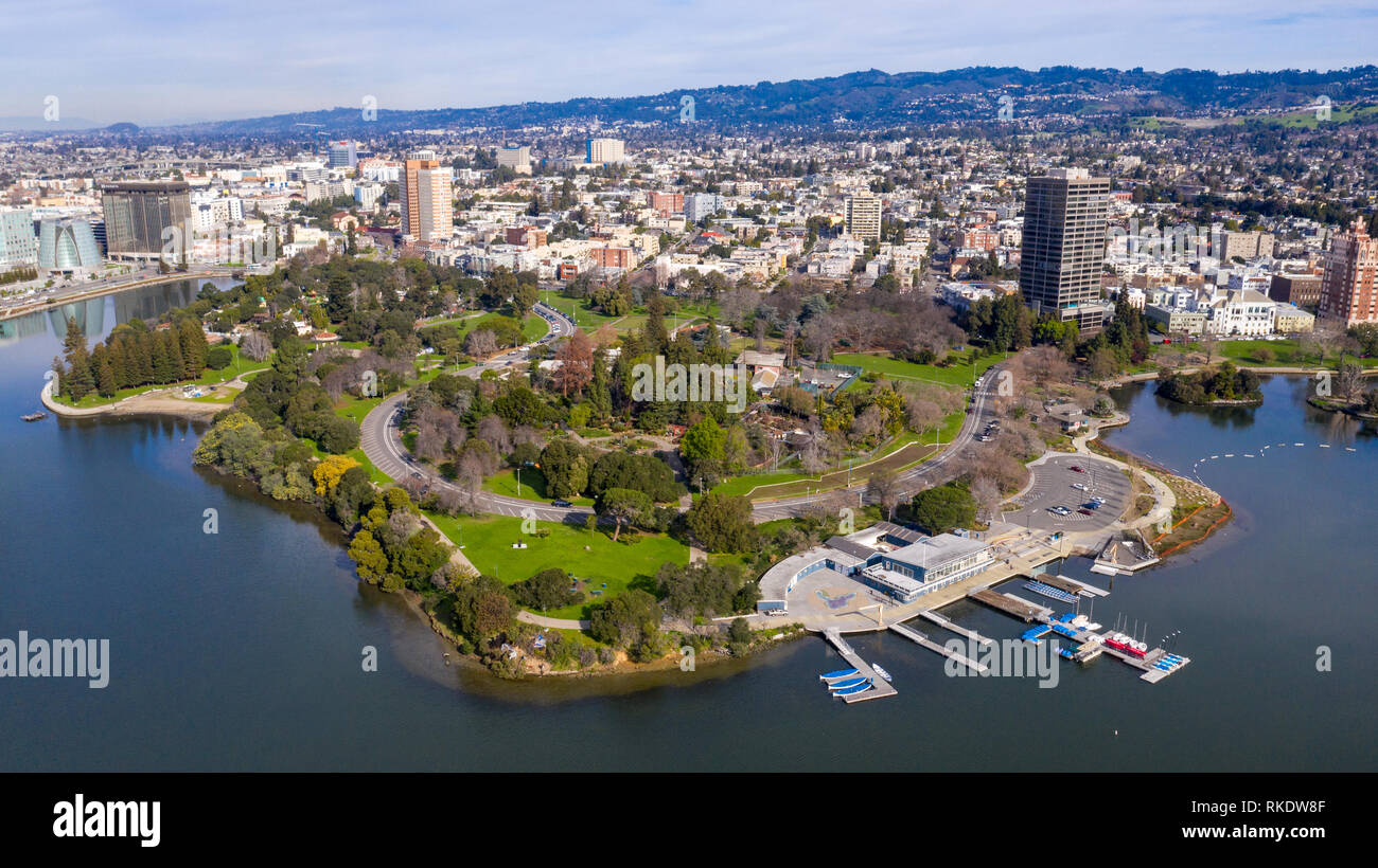 Lakeside Park, Lake Merritt, Oakland, CA, USA Banque D'Images