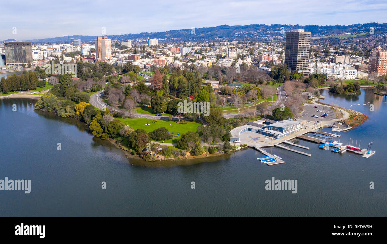 Lakeside Park, Lake Merritt, Oakland, CA, USA Banque D'Images