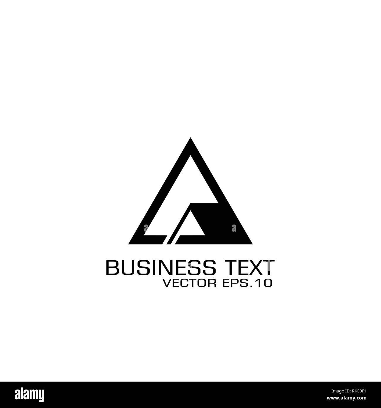 Triangle, construction, immobilier logo logo design plat avec la lettre initiale du modèle de logo graphique. Illustration de Vecteur