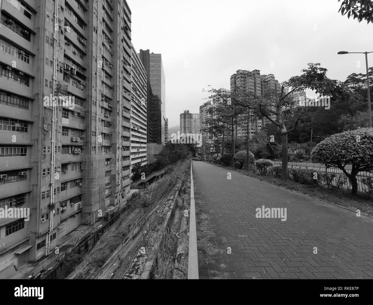 Bâtiment industriel de Hong Kong dans le district de Kwai Chung Banque D'Images