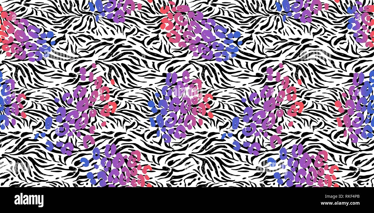 Fond texturé multicolore néon modernes. Résumé motif transparent. La peau animale texturé Illustration de Vecteur