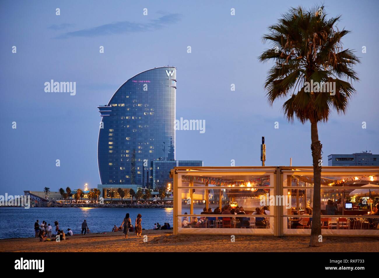 La Plage De Barceloneta Lhôtel W Barcelone Barcelone