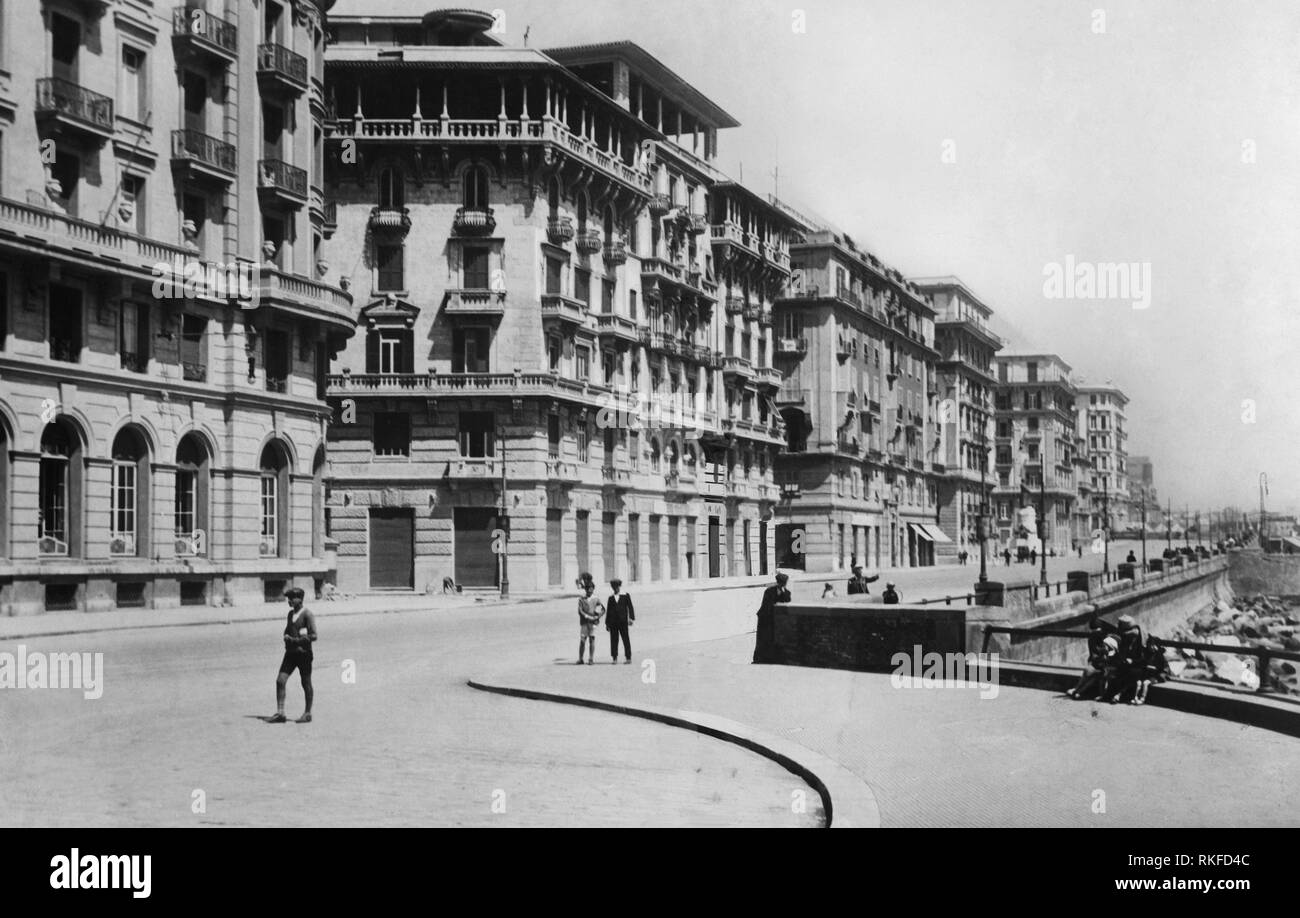 Promenade, Naples, Italie, 1910 capania Banque D'Images