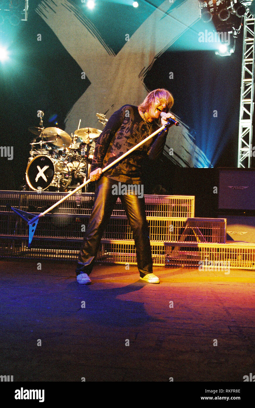 Def Leppard effectuant à la brixton academy le 27 février 2003, Londres, Angleterre, Royaume-Uni. Banque D'Images
