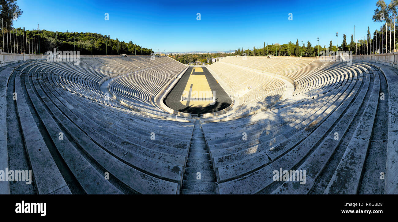 Stade Panathénaïque Kallimarmaro - est un village du stadium à Athènes, Grèce Banque D'Images