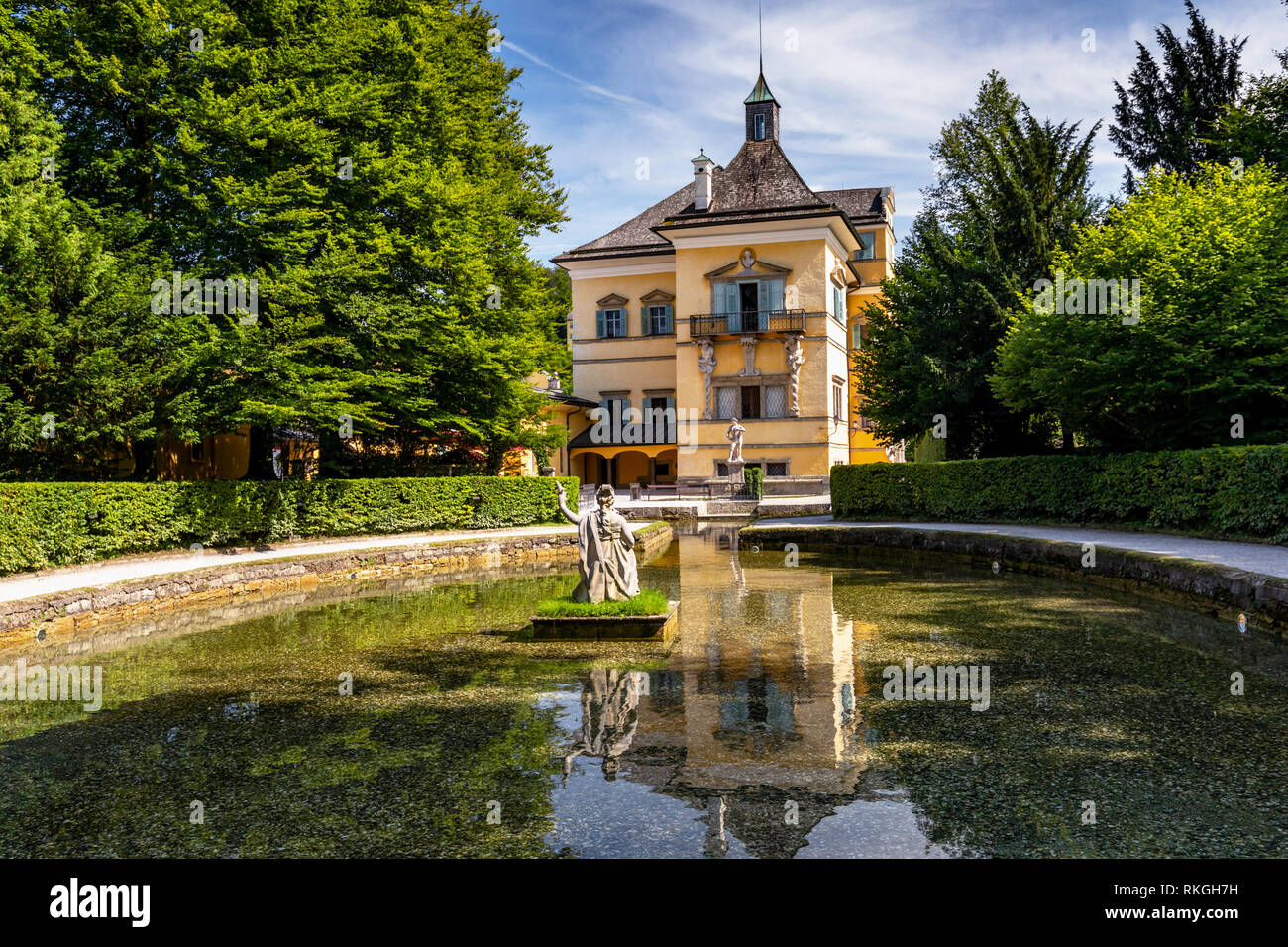 Fontaines, Château de Hellbrunn et jardins. Salzbourg, Autriche Banque D'Images