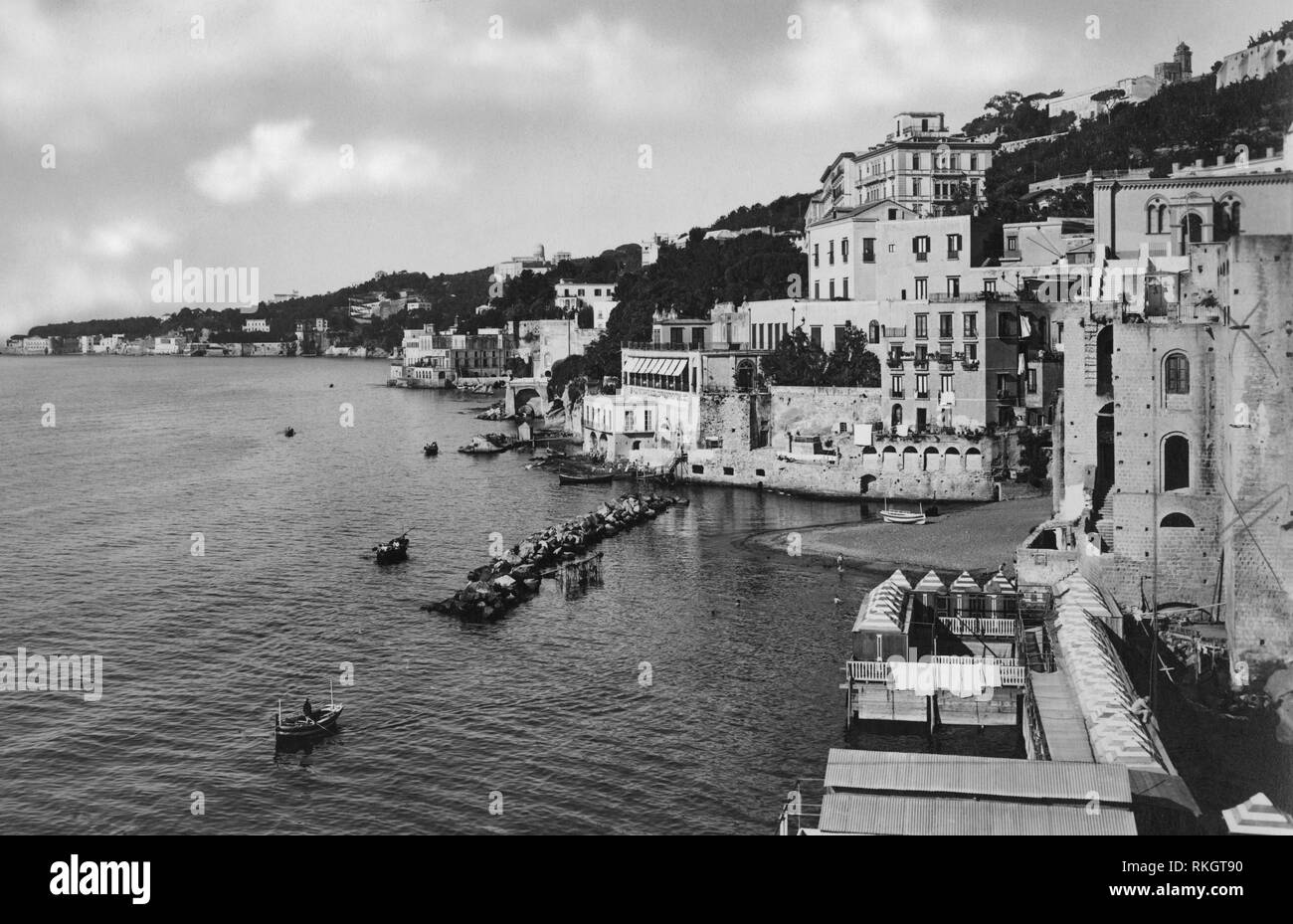 Cap de Posillipo, Naples, Campanie, Italie 1920 Banque D'Images