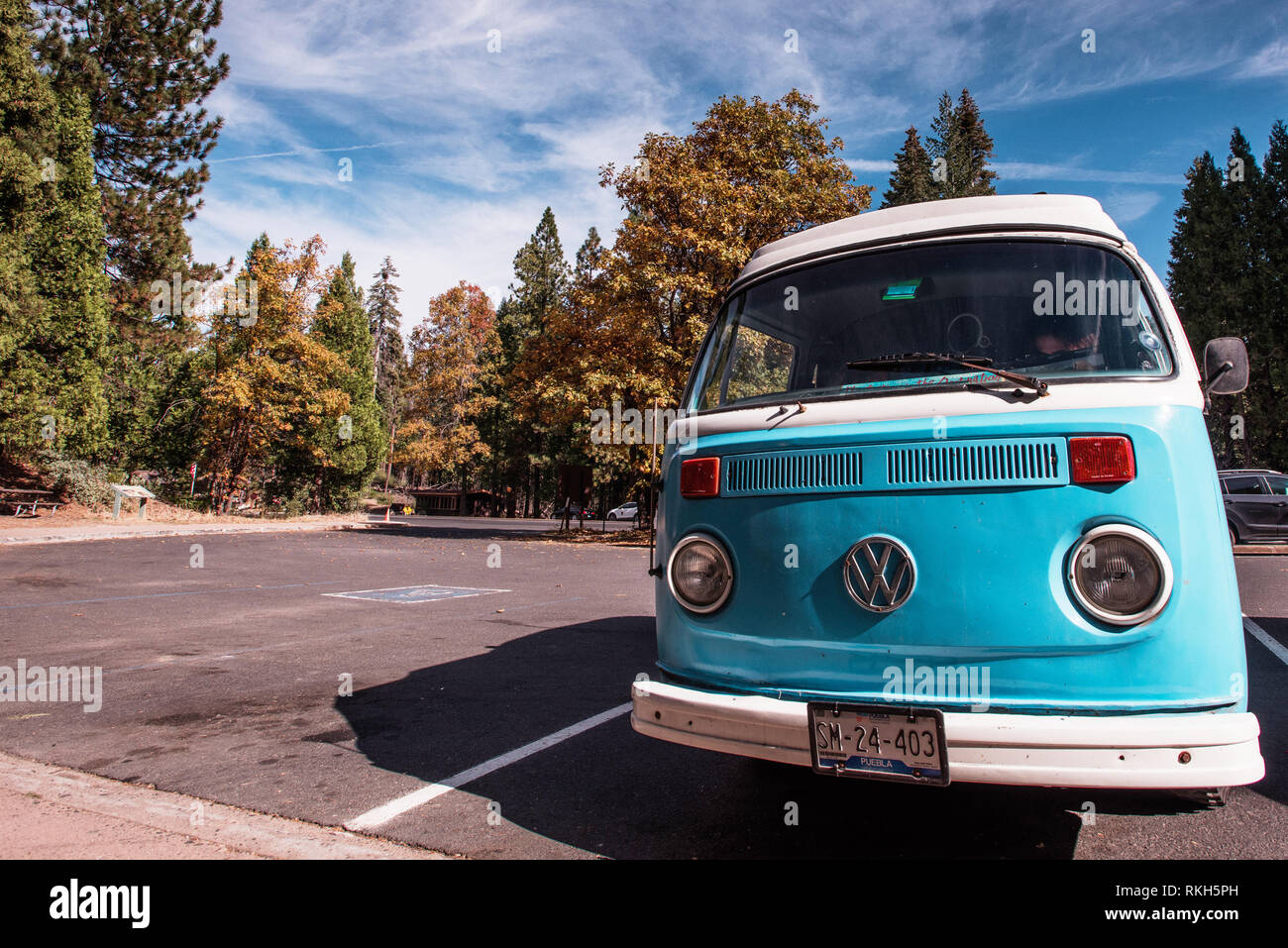 Volkswagen Type 2. Le Parc National Yosemite. CA. Banque D'Images