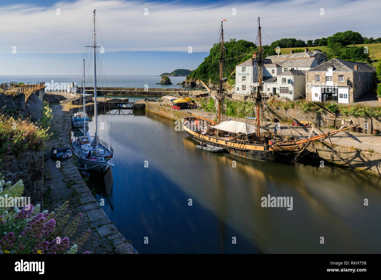 Port de Charlestown à Cornwall. Banque D'Images