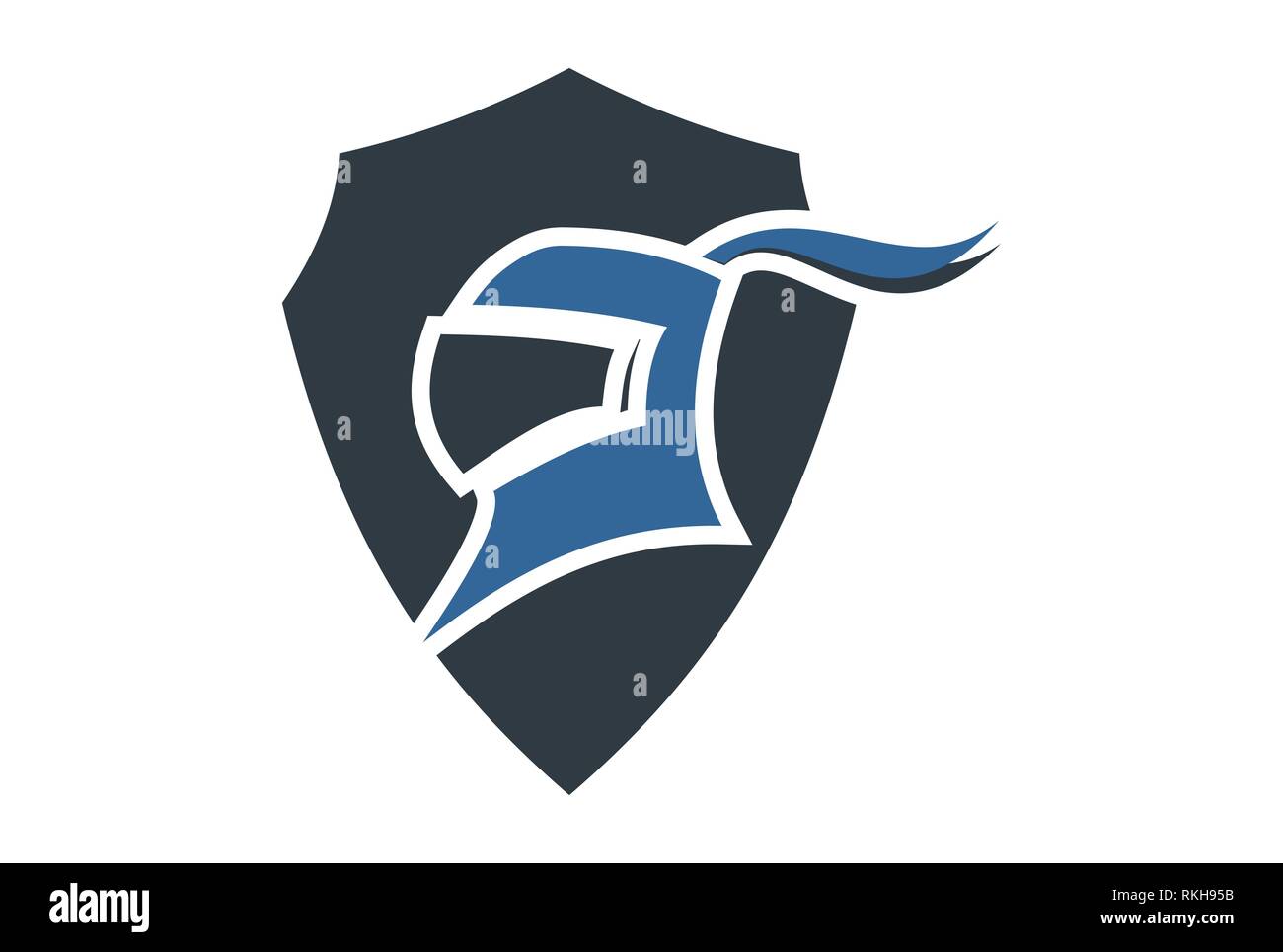 Guerriers du faisceau de l'icône logo vector vector concept design plat Banque D'Images