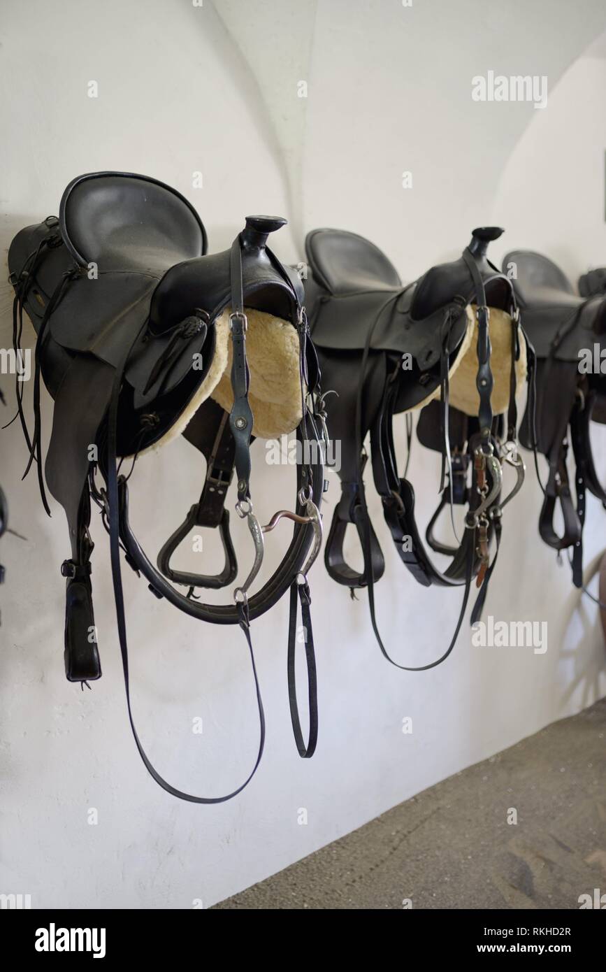 Selle De Cheval Western En Cuir - Style Cow-boy Américain - Occasion