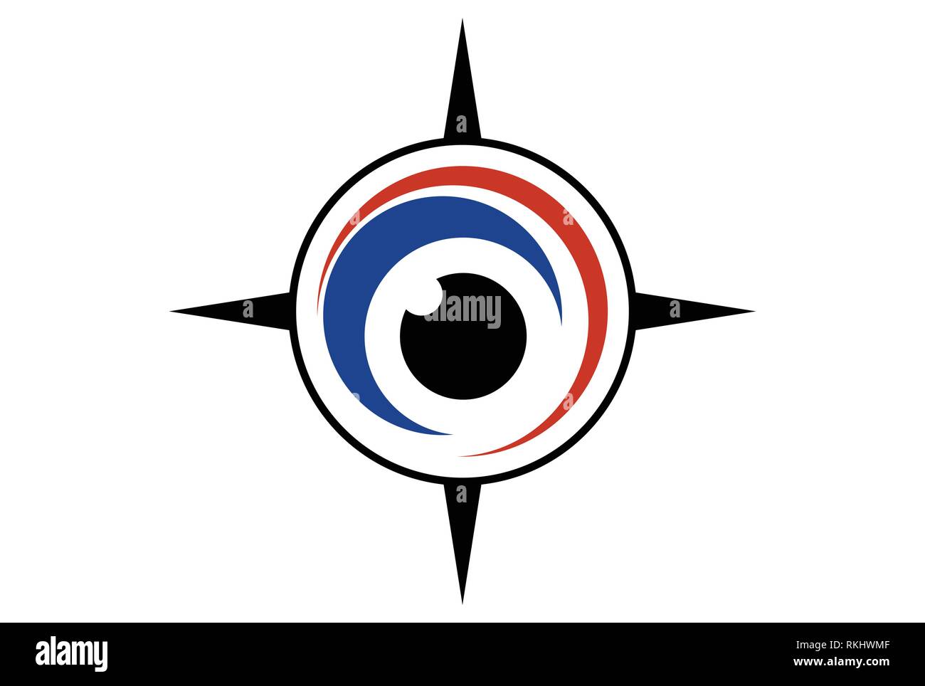 icône de logo abstrait compas oculaire Illustration de Vecteur