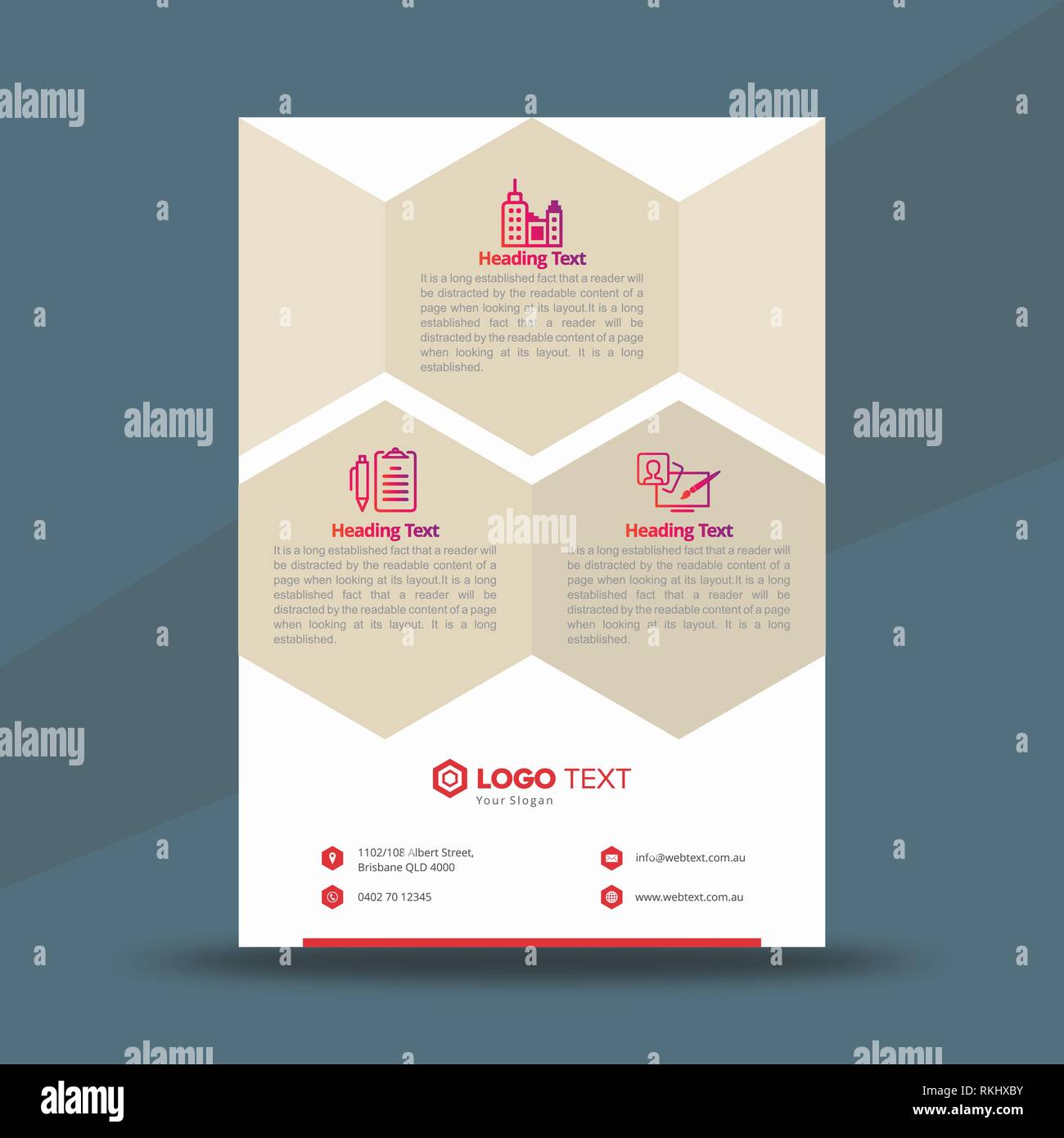 L'entreprise créative Flyer Design Template Illustration de Vecteur