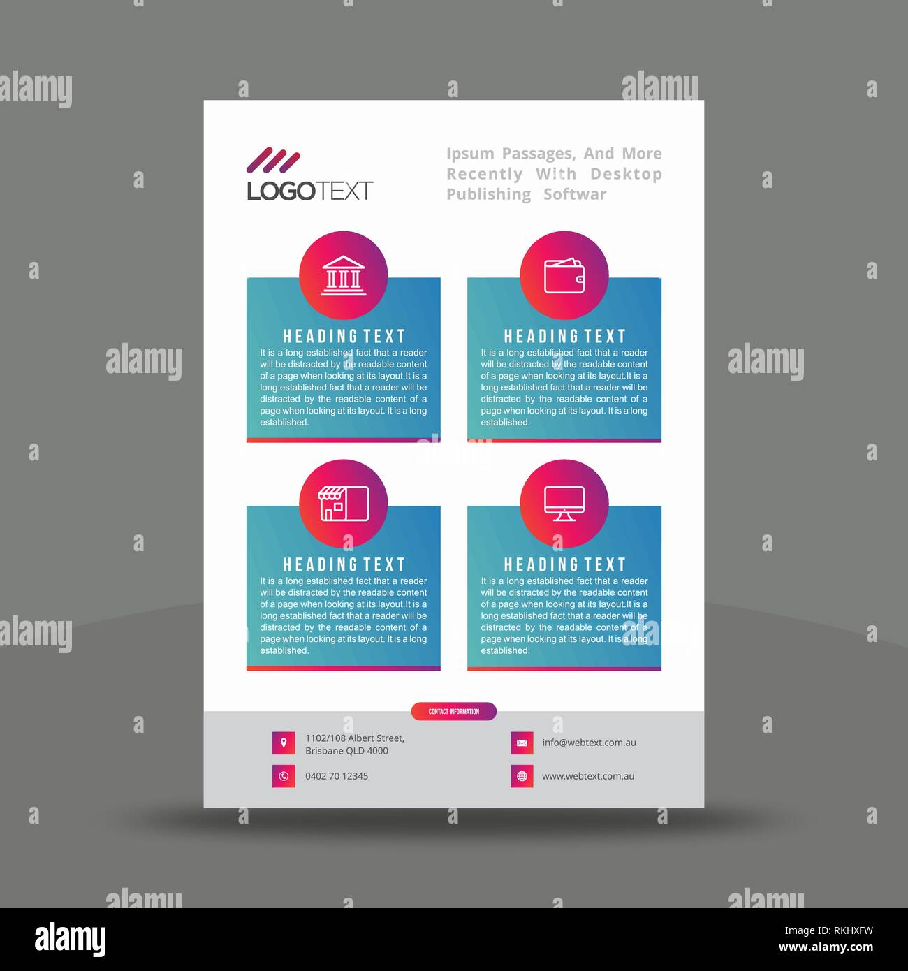 L'entreprise créative Flyer Design Template Illustration de Vecteur