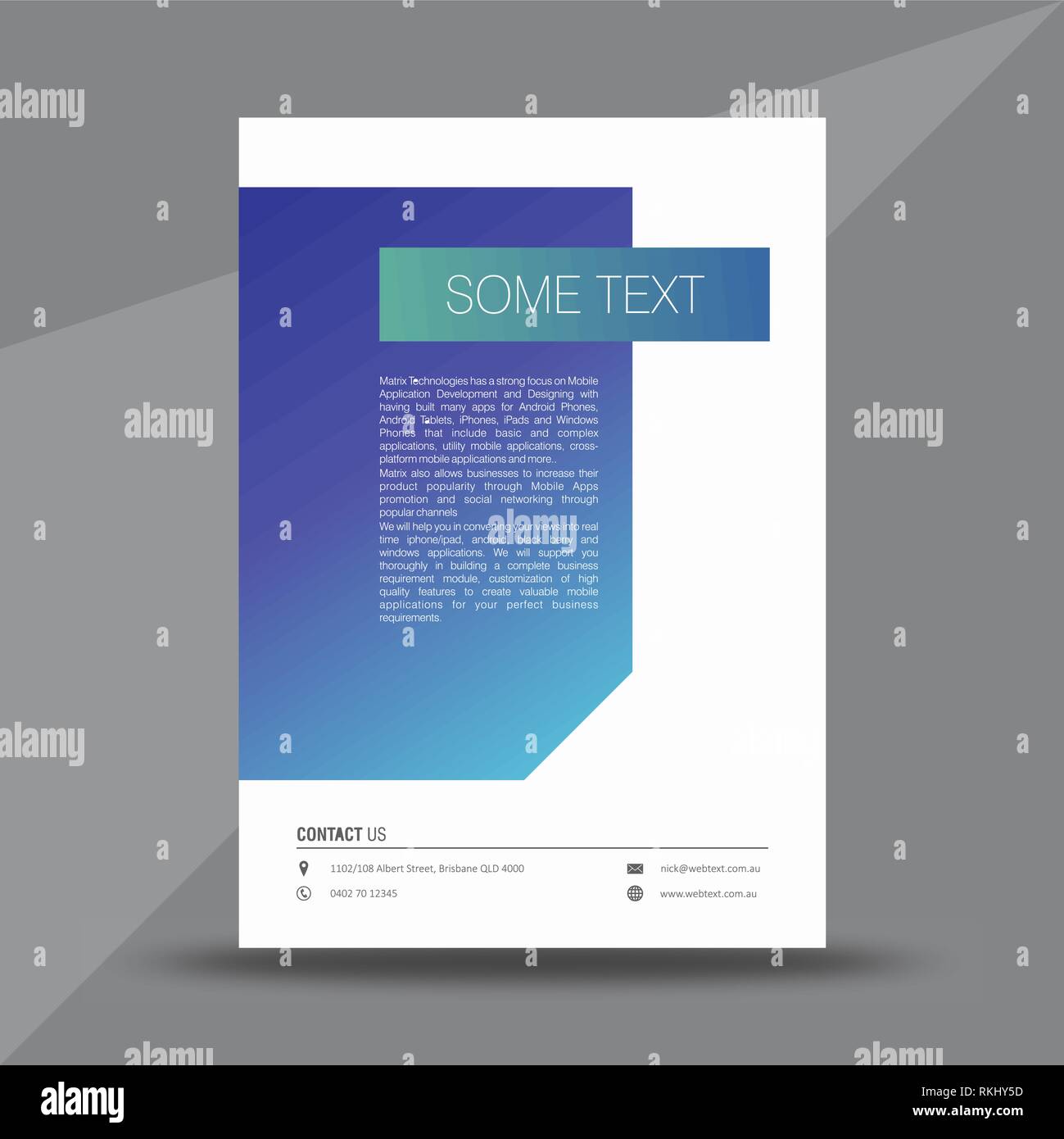 L'entreprise créative Flyer Design Template Illustration de Vecteur