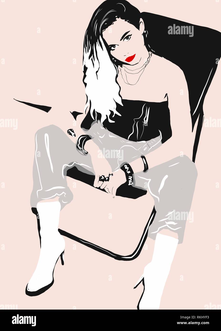 Illustration de Miley Ray Cyrus ; 23 novembre, 1992) est un chanteur, auteur-compositeur, actrice et Banque D'Images