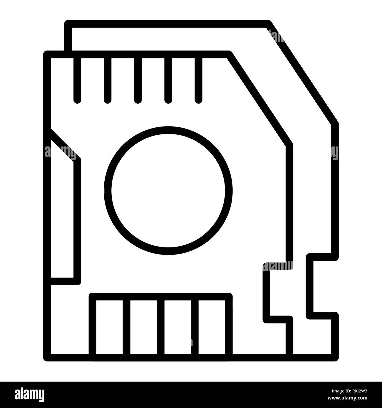 Icône de l'appareil de stockage, Vector illustration, la technologie Description Banque D'Images