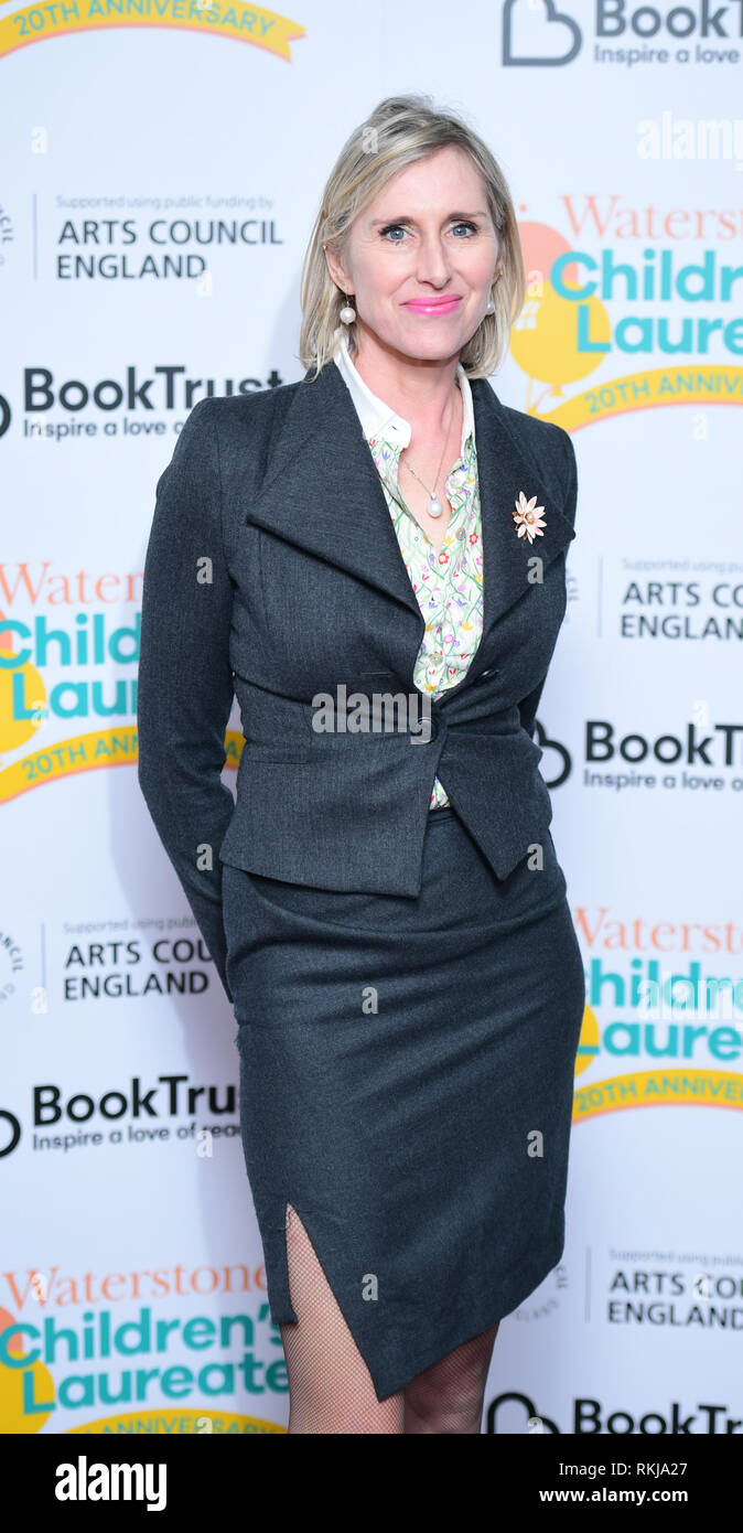 Lauren enfant participe à un appel photo célébrer les 20 ans de l'Waterstones Aire de Nobel à Waterstones Piccadilly à Londres. Banque D'Images