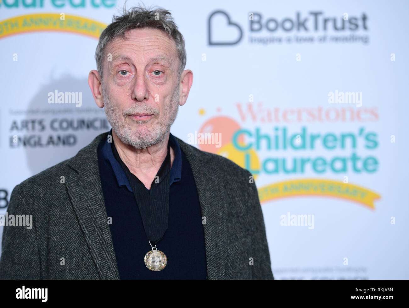 Michael Rosen assiste à un appel photo célébrez les 20 ans du Prix des enfants Waterstones à Waterstones Piccadilly à Londres. Banque D'Images