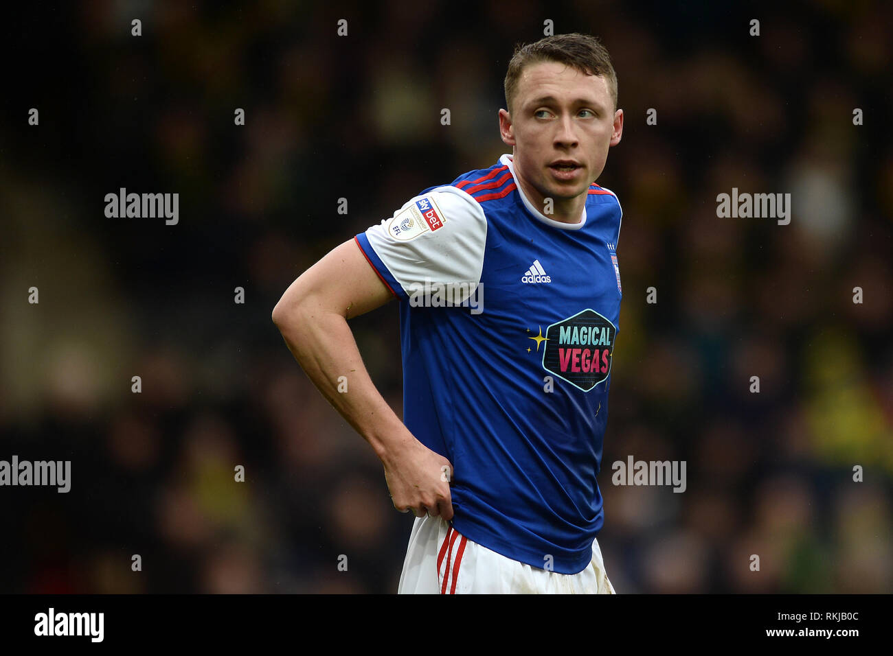 Matthew Pennington d'Ipswich Town - Norwich City v Ipswich Town, Sky Bet Championship, Carrow Road, Norwich - 10 février 2019 Editorial Utilisez uniquement Banque D'Images