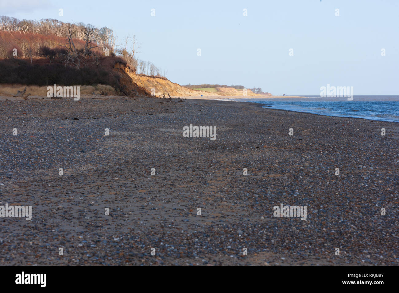 Avis de covehithe et benacre large sur la côte du Suffolk Banque D'Images
