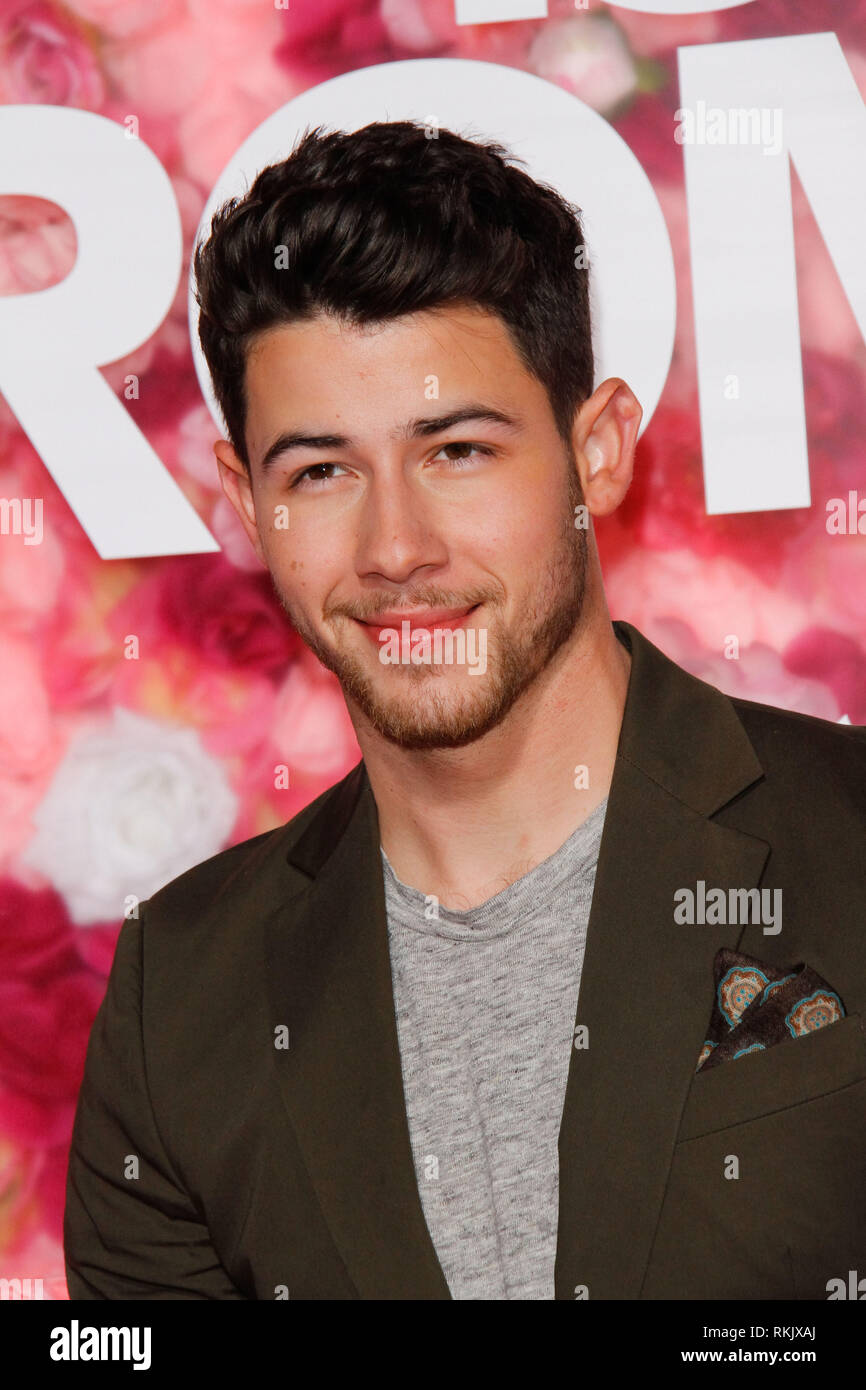 Los Angeles, USA. Feb 11, 2019. Nick Jonas à Warner Bros Pictures' 'n'est ce pas romantique' Premiere tenue à l'établissement Ace Hotel à Los Angeles, CA, le 11 février 2019. Crédit photo : Joseph Martinez/PictureLux PictureLux / Crédit : Les Archives de Hollywood/Alamy Live News Banque D'Images