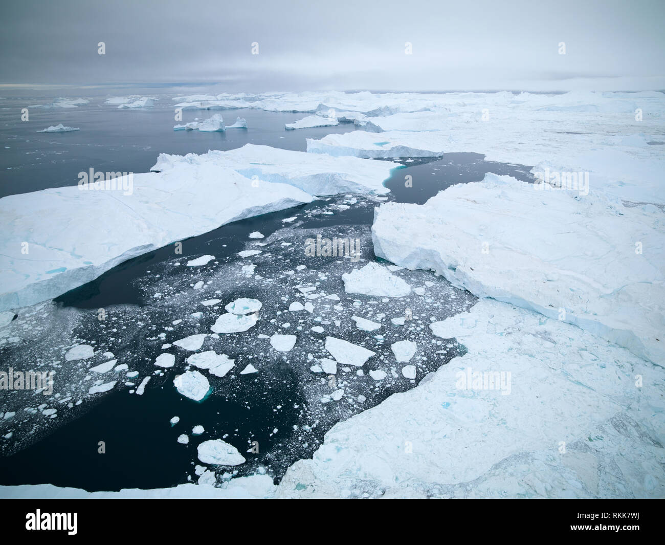 Iceberg arctique sur l'océan Arctique au Groenland Banque D'Images
