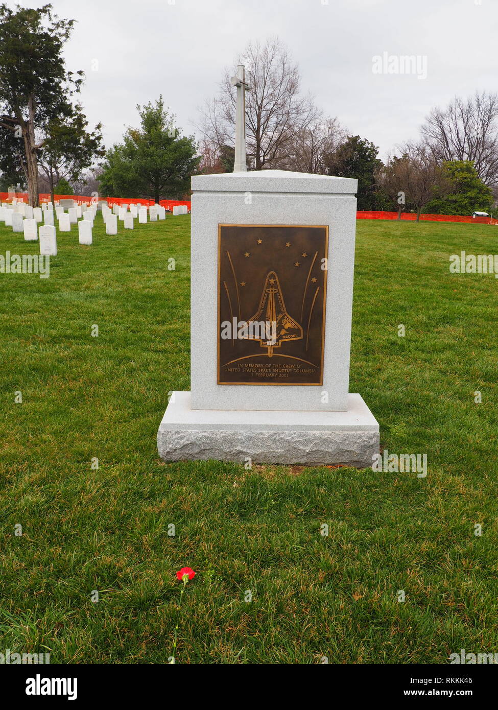 Mémorial de la navette spatiale Columbia au cimetière d'Arlington - Washington DC - USA Banque D'Images